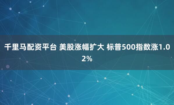 千里马配资平台 美股涨幅扩大 标普500指数涨1.02%
